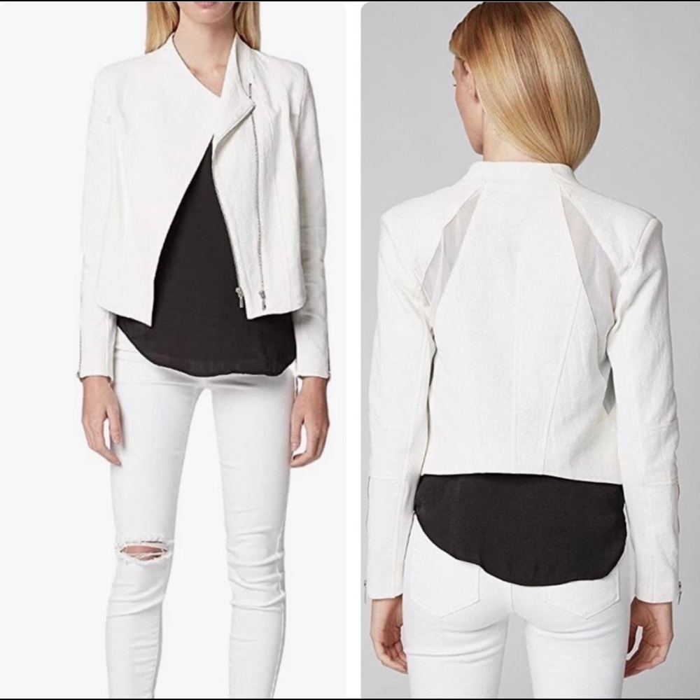 BLANKNYC white moto jacket